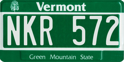 VT license plate NKR572