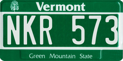 VT license plate NKR573