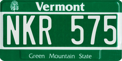 VT license plate NKR575