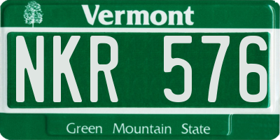 VT license plate NKR576
