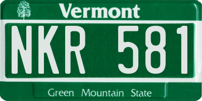 VT license plate NKR581