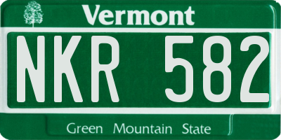 VT license plate NKR582