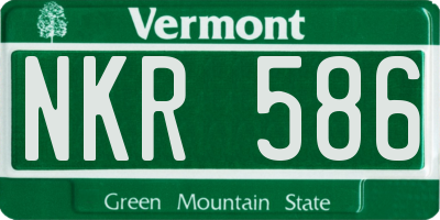 VT license plate NKR586
