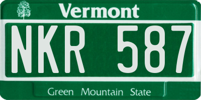 VT license plate NKR587
