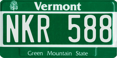 VT license plate NKR588