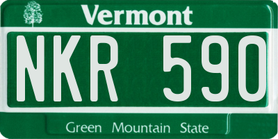 VT license plate NKR590