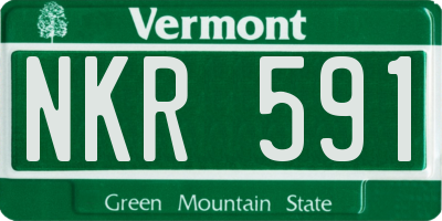 VT license plate NKR591
