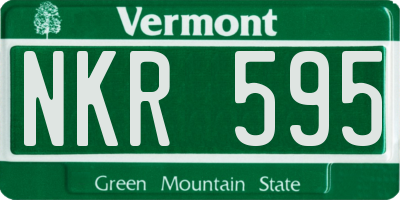 VT license plate NKR595