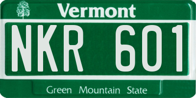 VT license plate NKR601