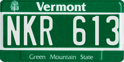 VT license plate NKR613