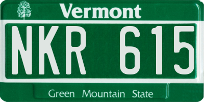 VT license plate NKR615