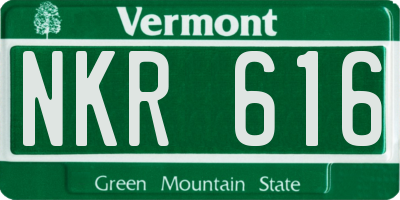 VT license plate NKR616