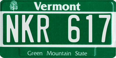 VT license plate NKR617