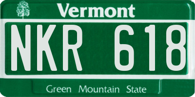 VT license plate NKR618