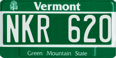VT license plate NKR620