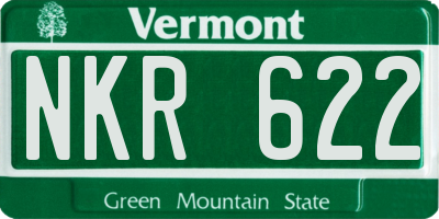 VT license plate NKR622