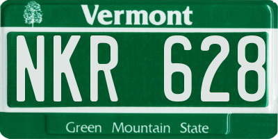 VT license plate NKR628