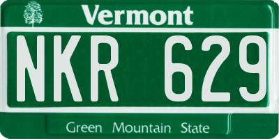 VT license plate NKR629