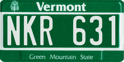 VT license plate NKR631