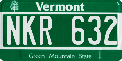 VT license plate NKR632