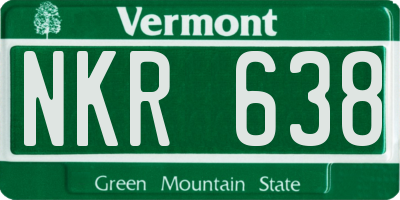VT license plate NKR638