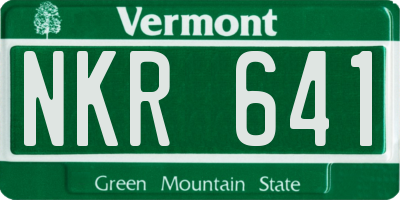 VT license plate NKR641