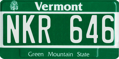 VT license plate NKR646