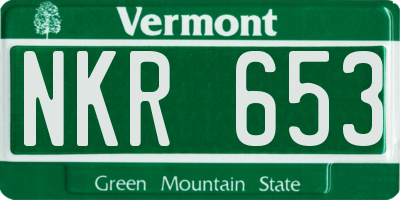 VT license plate NKR653