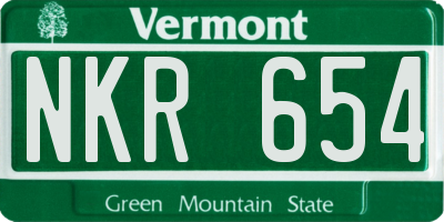 VT license plate NKR654