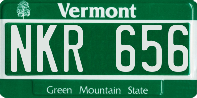 VT license plate NKR656