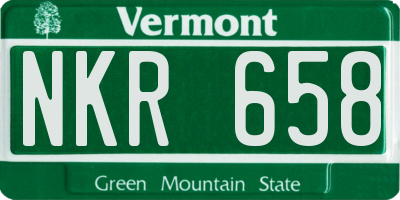 VT license plate NKR658