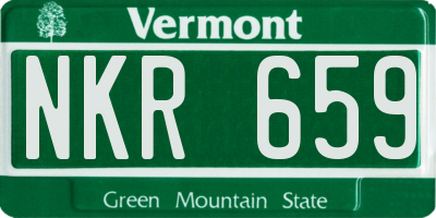 VT license plate NKR659