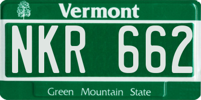 VT license plate NKR662