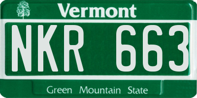VT license plate NKR663