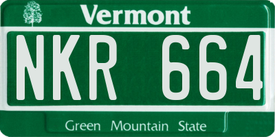 VT license plate NKR664