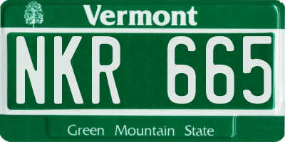 VT license plate NKR665