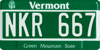 VT license plate NKR667