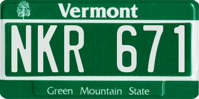 VT license plate NKR671