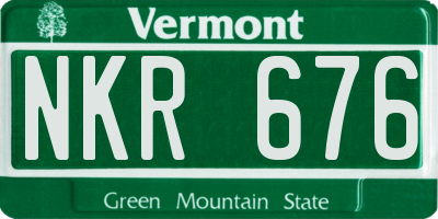 VT license plate NKR676
