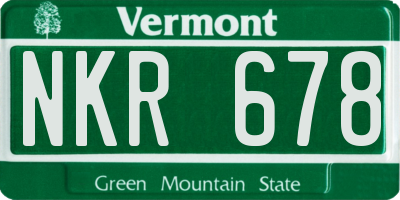 VT license plate NKR678