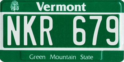 VT license plate NKR679