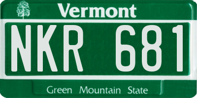 VT license plate NKR681