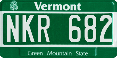VT license plate NKR682