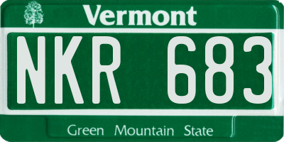 VT license plate NKR683