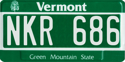 VT license plate NKR686