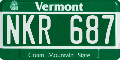 VT license plate NKR687