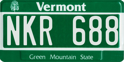 VT license plate NKR688