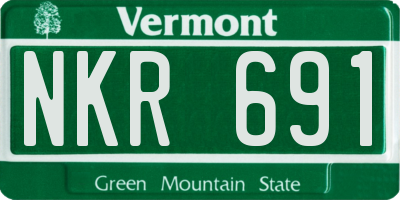 VT license plate NKR691