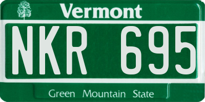 VT license plate NKR695