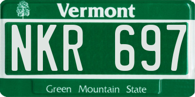 VT license plate NKR697